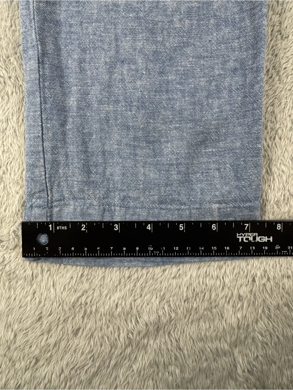 J.Crew Men’s 30x30 Straight Linen Cotton Blue Chambray Pants